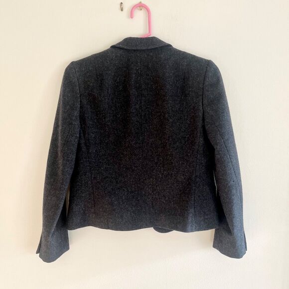 1980s Pendleton Blazer Jacket Womens 6 Petite Small Grey Preppy Classiccore - Picture 7 of 9